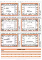 Vorschau - Spiele - English Grammar Task Cards Materialpaket - Seite 1
