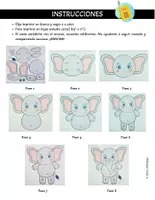 Vista previa - Juegos / Gamificación - Construye un Elefante Craft - Manualidades Cortar y Pegar - página 1