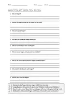 Vorschau - Arbeitsblätter - AB mit Fragen zum Thema "Regen" + Lösungsblatt - Deckblatt