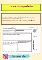 anteprima - Esercizi - La canzone perfetta | analisi | canzone preferita - Pagina di copertina