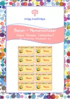 Vorschau - Anderer Materialtyp - Namensschilder Bienen gelb klein editierbar - Deckblatt