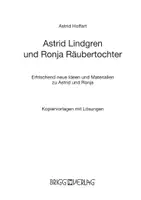 Vorschau - Stundenentwürfe - Astrid Lindgren und Ronja Räubertochter - erfrischend neue Ideen und Materialien zu Astrid und Ronja - Seite 1