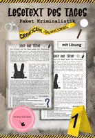 Vorschau - Unterrichtsreihen - DEUTSCH - Lesetext des Tages 1 - Paket Kriminalistik "Jagd auf Täter" - Deckblatt