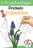 Vorschau - Spiele - Frühblüher pricken / prickeln - Prickvorlagen für den Frühling - Deckblatt