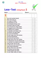 Vorschau - Test - LESE - TEST: Satzverständnis (richtig / falsch) Teil 1 - Seite 3