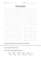 Vorschau - Arbeitsblätter - Suchsel Körperteile 👂 - Seite 3