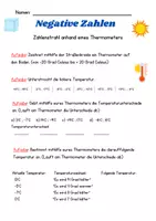 Vorschau - Arbeitsblätter - Einstieg negative Zahlen - Deckblatt