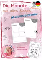 Vorschau - Arbeitsblätter - Monate des Jahres mit allen Sinnen - Workbook oder Einzelnutzung - Deckblatt