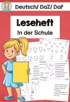 Vorschau - Arbeitsblätter - Leseheft Schule | DaZ DaF Anfangsunterricht Grundschule - Deckblatt