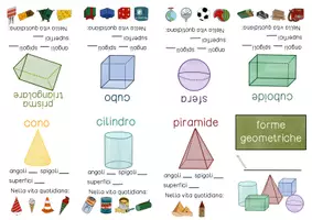 anteprima - Esercizi - Forme Geometriche Libretto - di istruzioni per piegare - Assegnare il corpo - con istruzioni per la creazione - Pagina 1