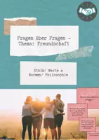 Vorschau - Mal- und Bastelvorlagen - Fragen über Fragen - Thema Freundschaft - Deckblatt