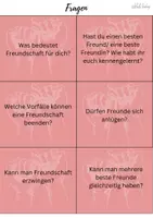 Vorschau - Mal- und Bastelvorlagen - Fragen über Fragen - Thema Freundschaft - Seite 1