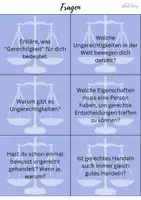 Vorschau - Mal- und Bastelvorlagen - Fragen über Fragen: Thema Gerechtigkeit und Ungerechtigkeit - Seite 1