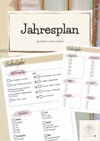 Vorschau - Anderer Materialtyp - Blanko Vorlagen für Jahresübersicht - Deckblatt