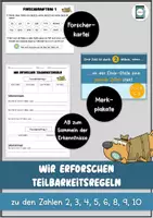 Vorschau - Arbeitsblätter - Teilbarkeitsregeln erforschen - Deckblatt