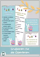 Vorschau - Bildkarten - Grußkarten für die Osterferien - Deckblatt