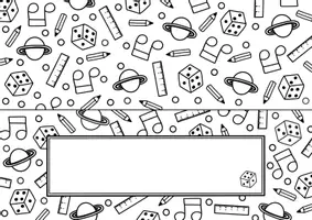 Vorschau - Mal- und Bastelvorlagen - Doodle Namensschilder zum Ausmalen & Basteln für den Schulstart - Seite 1