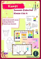 Vorschau - Mal- und Bastelvorlagen - Sommer-Eisbecher_Kunst_Klasse 1-4 - Deckblatt