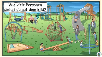 Vorschau - Präsentationen/Tafelbilder - Wimmelbild mit Gesprächsimpulsen "Auf dem Spielplatz" - DaZ / DaF / Deutsch - Seite 3