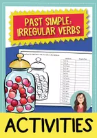 Vista previa - Hojas de trabajo - Simple Past of irregular verbs: candy jar activity (inglés) - Portada