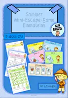Vorschau - Arbeitsblätter - Mini-Escape-Game Sommer - Einmaleins - Deckblatt