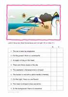Vorschau - Arbeitsblätter - Picture Reading Comprehension Summer (Englisch) - Seite 1