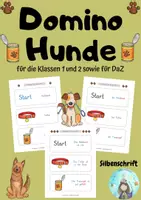 Vorschau - Spiele - Domino Hunde (Silbenschrift) (Kl. 1 und 2 sowie DaZ) - Deckblatt