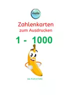 Vorschau - Fördermaterial/Inklusion - Zahlenkarten 1 bis 1000 (5 x 6 cm) - Deckblatt