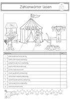 Vorschau - Arbeitsblätter - Mathelesespur Zirkus: Zahlenwörter lesen (Kl.1-4) - Seite 3