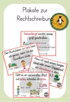 Vorschau - Poster - Plakate zu den wichtigsten Rechtschreibregeln in der GS - Deckblatt