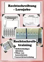 Vorschau - Arbeitsblätter - Rechtschreibung Lernjob Arbeitsvertrag offener Unterricht Lernwörter Deutsch selbstständiges Arbeiten - Deckblatt