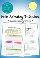 Vorschau - Arbeitsblätter - Mein Schultag: Reflexion - Deckblatt