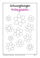 Vorschau - Arbeitsblätter - Schwungübungen Frühlingsblüten - Deckblatt