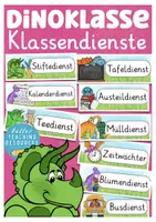 Vorschau - Lehrpläne/Lehrermaterial - Klassendienste Dinoklasse Dinosaurier Classroom management - Deckblatt