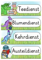 Vorschau - Lehrpläne/Lehrermaterial - Klassendienste Dinoklasse Dinosaurier Classroom management - Seite 1