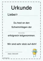 Vorschau - Anderer Materialtyp - Urkunden für den Schwimmunterricht - Seite 3
