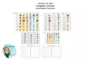 Vorschau - Arbeitsblätter - Materialpaket - Einkauf - Rechnen mit Geld - Seite 1