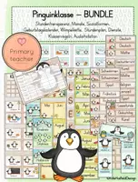 Vorschau - Poster - BUNDLE: Pinguinklasse / Klassentier Pinguin - Classroom Management - Deckblatt