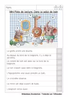 Aperçu - Feuilles d'exercices - Piste de lecture: Salle de bain - Page 2