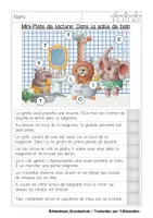 Aperçu - Feuilles d'exercices - Piste de lecture: Salle de bain - Page 3