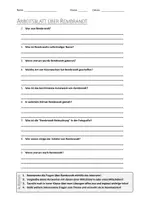 Vorschau - Arbeitsblätter - AB mit Fragen zum Thema "Rembrandt" + Lösungsblatt + Infografik - Deckblatt