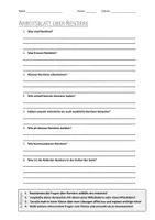 Vorschau - Arbeitsblätter - AB mit Fragen zum Thema "Rentiere" + Lösungsblatt + Infografik - Deckblatt