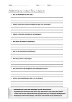 Vorschau - Arbeitsblätter - AB mit Fragen zum Thema "Reutlingen" + Lösungsblatt - Deckblatt