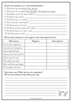 Vista previa - Hojas de trabajo - Simple Past: picture + activities (inglés) - página 3