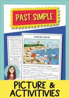 Vista previa - Hojas de trabajo - Simple Past: picture + activities (inglés) - Portada