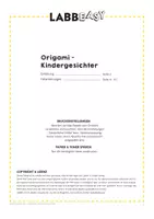 Vorschau - Mal- und Bastelvorlagen - Origami-Kindergesichter - 6 Faltanleitungen - Seite 3