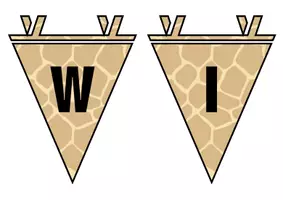 Vorschau - Anderer Materialtyp - Giraffenklasse – Wimpel Willkommen - Seite 2