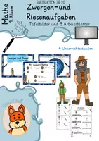 Vorschau - Arbeitsblätter - Zwergen und Riesen ZR 20 Subtraktion Tafelbilder ABs - Deckblatt
