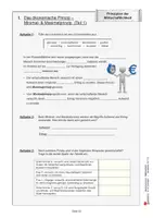Vorschau - Arbeitsblätter - Prinzipien der Wirtschaftlichkeit | Wirtschaft Sekundarstufe Klasse 9-10 | Ökonomisches Prinzip, Produkt, Ressourcen, Nachhaltigkeit | Stationenlernen, Arbeitsblätter, Kopiervorlagen, Freiarbeit mit Lösungen - Deckblatt