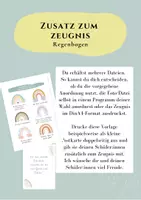 Vorschau - Präsentationen/Tafelbilder - Zusatz zum Zeugnis/persönliches Zeugnis - Regenbogen - Deckblatt